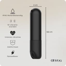 OHYES® Bullet Vibrator - Vibrators voor Vrouwen - Clitoris Stimulator - Sex Toys voor vrouwen - 10 standen Mini Vibrator - Nova — thumbnail 3