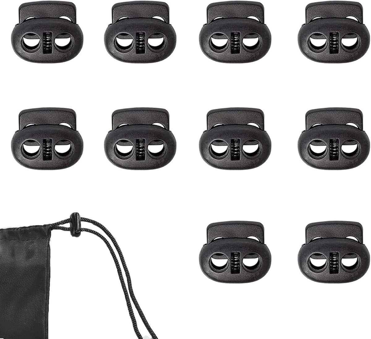 10 Stuks koordstoppers met 2 gaten — afbeelding 1
