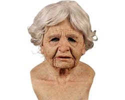 Masker Realistische Oude Man Oude Dame Masker Griezelig Menselijk Latex Masker, Eng Rimpel Masker Halloween Cosplay Masker Partij Rekwisieten (A)