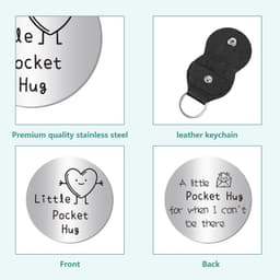 CREATCABIN 'Pocket Angel', 'Pocket Hug', muntje, lange-afstandsrelatie, cadeau, dubbelzijdig, inspirerend cadeau voor vrienden, vrouwen, mannen, beste — thumbnail 2