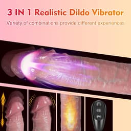 Dildo Vibrator Seksspeeltjes voor Vrouwen - Verwarmde Anale Dildo's met Stotende en Vibrerende Modi, Realistische Penisvibrators met Sterke Zuignap Seksspeeltjes voor Mannen en Koppels — thumbnail 5