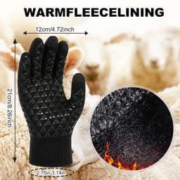 Handschoenen, uniseks, 2 paar gebreide winterhandschoenen, antislip touchscreen-handschoenen, werkhandschoenen, voor indoor-vrijetijdswerk of outdoor-rijden, pendelen (zwart + — thumbnail 5
