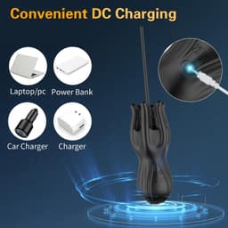 Penis Vibrator voor Mannen - Urethrale Penisplug & Dilator - 3-in-1 Stimulator met 10 Vibratiestanden - 360° Tentakelstimulatie - Zachte Siliconen - Oplaadbaar - Fluisterstil - 7,1 Inch — thumbnail 5