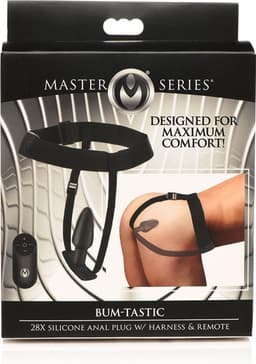 XR Brands AH050 - Bum-Tastic 28X Silicone Anal Plug with Harness & Remote Control — thumbnail 5