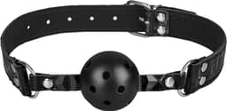 Ball Gag 4,4 cm EIS | Ademend met Lucht Gaten | BDSM Bondage Spelletjes voor Mannen Vrouwen Koppels | In maat verstelbaar | Fetish Seksspeeltje Seksspeeltjes — thumbnail 4