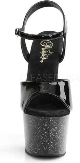 Pleaser - SKY309MG Sandaal met enkelband, Paaldans schoenen - Paaldans schoenen - 36 Shoes - Zwart — thumbnail 2