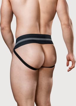 MM Sports The Original No. 10 Swimmer/Jogger Jockstrap 3 inch Black - MAAT XXL - Heren Ondergoed - Jockstrap voor Man - Mannen Jock — thumbnail 7