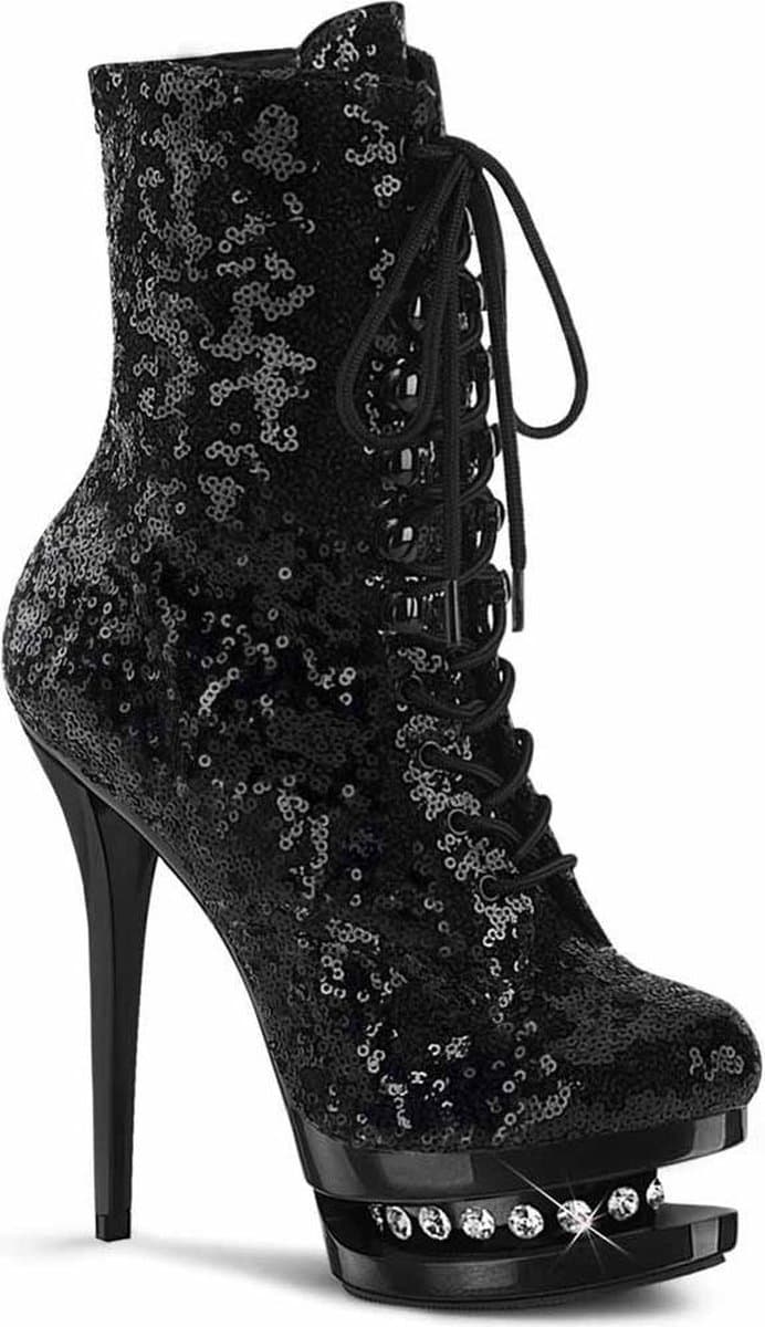 Pleaser - BLONDIE-R-1020 Plateau Laarzen, Paaldans schoenen - Paaldans schoenen - 35 Shoes - Zwart — afbeelding 1