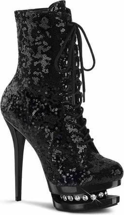 Pleaser - BLONDIE-R-1020 Plateau Laarzen, Paaldans schoenen - Paaldans schoenen - 35 Shoes - Zwart — thumbnail 1