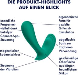 Satisfyer, draagbare Bluetooth vibrator, Top Secret, 11 cm, met app, draagbare vibrator — thumbnail 10