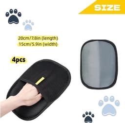 Handschoenen vachtverzorging huisdier haar handschoen dubbelzijdige grooming handschoen dierenhaarverwijderaar huisdier haar remover voor meubels reiniging bank auto — thumbnail 4