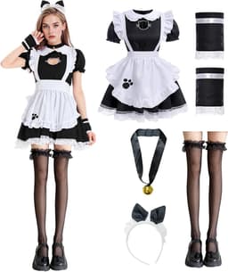 French Maid Dress - Anime Maid Cosplay Kostuum - Klassiek Design - Perfect voor Halloween - ShopVlot — thumbnail 1