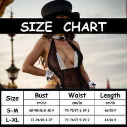 Sexy meid kostuum - transparante kant - diepe V-hals - perfect voor rollenspel - ShopVlot — thumbnail 3