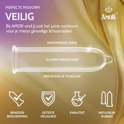 Set AMOR Premium Condoom en Glijmiddel - Ideale partners voor goede seks, 100 Mix Special Condooms Ø 53 mm, 5 soorten + Vibratissimo Play Gel med 250 ml — thumbnail 3