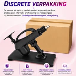 AALVERO - Sex machine - Intiem machine - Stoot machine - 7 opzetsukken - Voor hem en haar - Plastic zonder chemicaliën - Zwart — thumbnail 2