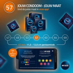 MY.SIZE Classic condooms maat 4 I 57 mm breed I 10 stuks standaard verpakking I premium condooms extra dun I condooms true to touch gossamer I dunne 0,07 mm wanddikte I condooms veganistisch — thumbnail 4