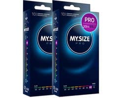 MY.SIZE PRO 20 stuks 69mm Elite condooms, XXXXL pasvorm, zeer zuiver Vytex-latex voor weinig geur, super gemakkelijk te openen en af te rollen