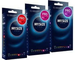 MY.SIZE PRO Condoom maat 5,6,7-60,64,69 mm, 3x10 condooms - pasvorm en een geschikte maat voor iedereen