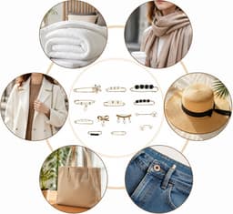 Broches voor kleding, parels strass broche dames met knopen, multi-size halslijn verkleineren clip zonder naaien, veiligheidsspelden voor truien, sjaals, broeken, jurken, hoeden, doe-het-zelf — thumbnail 4