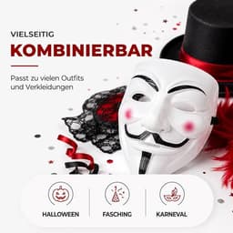 imo Klingler Masker als kostuumaccessoire voor dames en heren, kinderen en volwassenen voor anonieme Halloween & carnaval — thumbnail 4