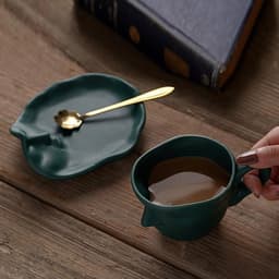 Koffiekop Set - Bruidspaar Mokken - Romantische Momenten - Elkaar Passende Contouren - 290ml - Wit — thumbnail 5