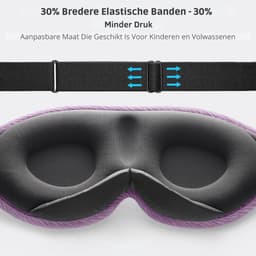 Eye Mask Sleep - Masque de nuit Femme & Homme - Paars — thumbnail 3