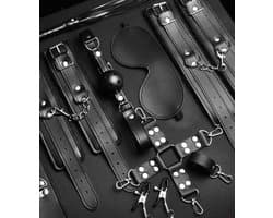 Adultshop - Luxe BDSM Set Zwart - 10-Delig Compleet Bondage Pakket voor Koppels