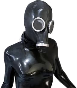 SnelShoppen - Latex Cosplay Gasmasker Volledig Gezicht Steampunk Masker voor Mannen en Vrouwen XL - Perfect voor Maskerade, Feest, Halloween, Clubwear — thumbnail 3
