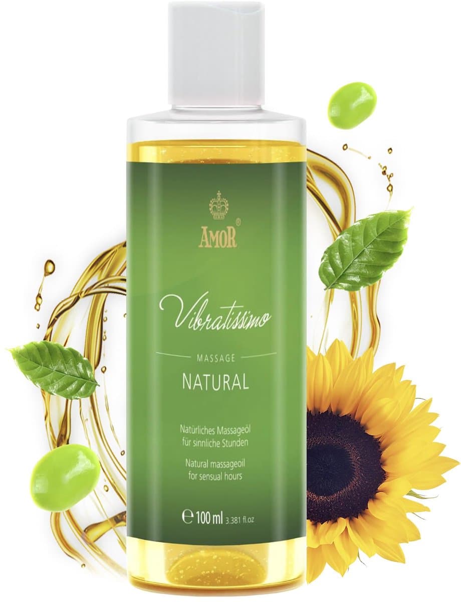 Vibratissimo 'Natural': massageolie voor sensueel genot, liefdesolie, erotische olie, 100 ml — afbeelding 1
