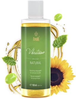 Vibratissimo 'Natural': massageolie voor sensueel genot, liefdesolie, erotische olie, 100 ml — thumbnail 1