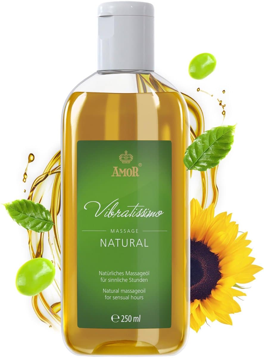 Vibratissimo 'Natural': massageolie voor sensueel genot, liefdesolie, erotische olie — afbeelding 1
