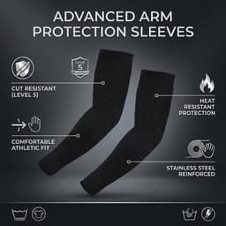 Sleeves Armwarmers, werpmessen onderarmen, snijwerende armmanchetten KWF armbeschermers bescherming armmanchetknopen tuin anti-slijtage veiligheid voor keuken binnen bricolage high-level de performance — thumbnail 4