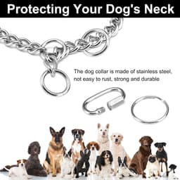 Thijox - Verstelbare Hondenketting 65 cm - Roestvrijstalen Metalen Halsband voor Grote en Middelgrote Honden - Veilig en Duurzaam voor Wandelen en Tra — thumbnail 2