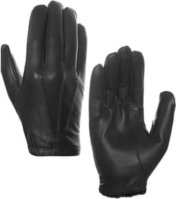 Heren Dunne Ongevoerde lederen politie dienst handschoenen GM031EU — thumbnail 2