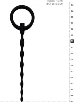 EasyToys - Sinner Gear - Zachte Siliconen Dilator - Sex Toys voor Mannen - Zwart — thumbnail 4