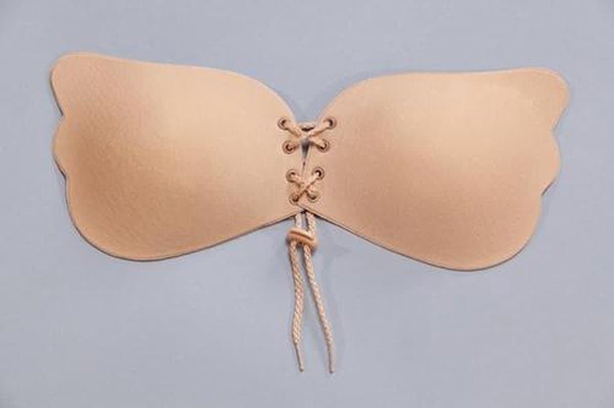 Plak BH Met Veter - Nude - Dames Lingerie - Cup A - Accessoires - Beige - Discreet verpakt en bezorgd — afbeelding 1