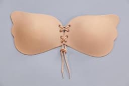 Plak BH Met Veter - Nude - Dames Lingerie - Cup A - Accessoires - Beige - Discreet verpakt en bezorgd — thumbnail 1