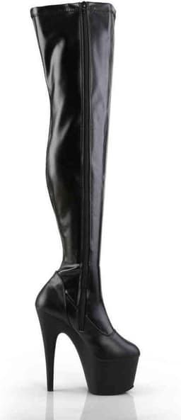 Pleaser - ADORE-3000 Plateau Overknee Laarzen - Paaldans schoenen - 45 Shoes - Zwart — thumbnail 5