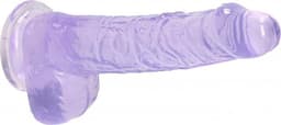 6" / 15 cm Realistic Dildo With Balls - Purple — thumbnail 10