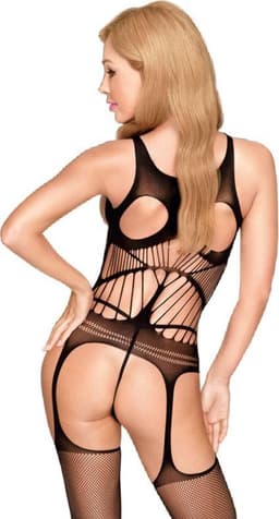 Penthouse Lingerie Gangsta Babe - Erotische Catsuit - Maat XL - Zwart — thumbnail 5
