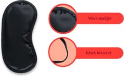 Blinddoek satijn - Zwart — thumbnail 5