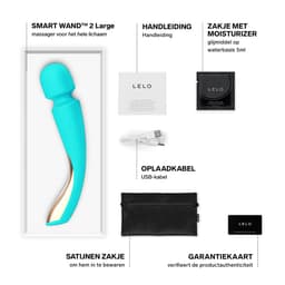 LELO SMART WAND 2 Large – Massageapparaat – 10 Genotsinstellingen – Aqua — thumbnail 2