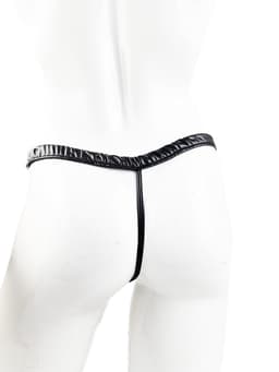 BamBella® S/M open kruis string Maat S/M L nep leer voor mannen - BDSM Erotische Sex kleding — thumbnail 5