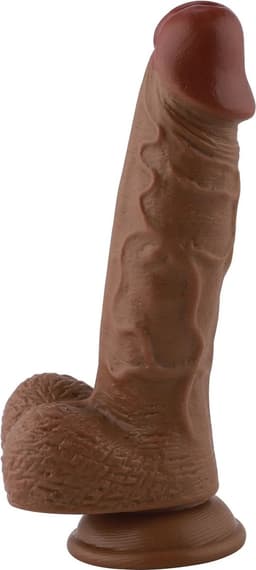 Dildo EZfunLok voor Auxfun Plus Seksmachine Bruin 21 cm — thumbnail 1