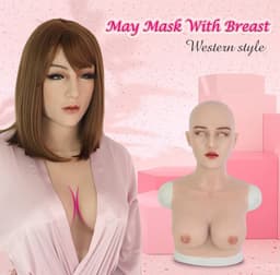 Siliconen borsten- siliconen gezicht-Crossdresser-Travestie- Vrouwen gezicht- Female Face-Travestiet-Cosplay — thumbnail 7