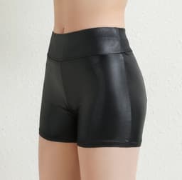 Faux lederen stretching short - Elastisch - BDSM Broekje - Sexy lingerie - Voor haar - Hoge Taille - Porno - Uitdagend — thumbnail 2