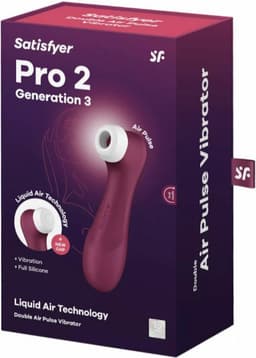 Satisfyer, vibrator, drukgolfvibrator, 'Pro 2 Generation 3', 16,5 cm, vloeibare luchttechnologie, incl. extra opzetstuk, 2 apart regelbare motoren — thumbnail 12