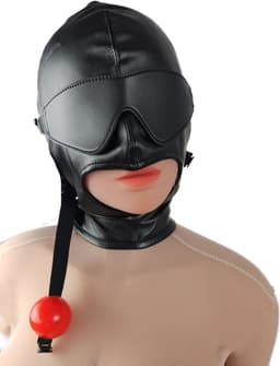 BNDGx® - Extreme BDSM sex Masker - Nep Leer - Met Gag blinddoek - SM Erotisch — thumbnail 9