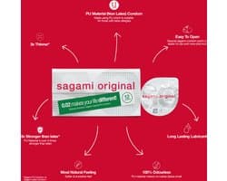 Sagami Original latexvrij condooms - 6 stuks