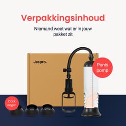 Penis pomp - BPA vrij - incl cock ringen - Sexspeeltjes voor mannen - Seks speeltjes - Penispomp Voor heren - Jespro — thumbnail 9